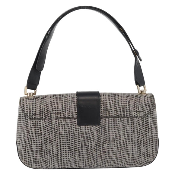 Salvatore Ferragamo Gancini Shoulder Bag Leather Black Brown Auth 134093A