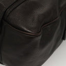 BURBERRY Shoulder Bag Leather Black Gold Auth 134105-15