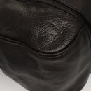 BURBERRY Shoulder Bag Leather Black Gold Auth 134105-16