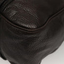 BURBERRY Shoulder Bag Leather Black Gold Auth 134105-9