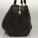 BURBERRY Shoulder Bag Leather Black Gold Auth 134105-4