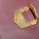 CARTIER Must Line Shoulder Bag Leather Bordeaux Gold Auth 134112-11