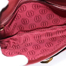 CARTIER Must Line Shoulder Bag Leather Bordeaux Gold Auth 134112-12