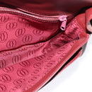 CARTIER Must Line Shoulder Bag Leather Bordeaux Gold Auth 134112-17