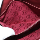 CARTIER Must Line Shoulder Bag Leather Bordeaux Gold Auth 134112-19