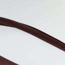 CARTIER Must Line Shoulder Bag Leather Bordeaux Gold Auth 134112-8