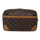 LOUIS VUITTON Monogram Compiegne 28 Clutch Bag M51845 LV Auth 134118-13