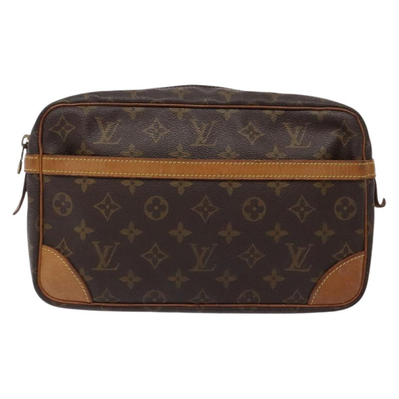 LOUIS VUITTON Monogram Compiegne 28 Clutch Bag M51845 LV Auth 134118