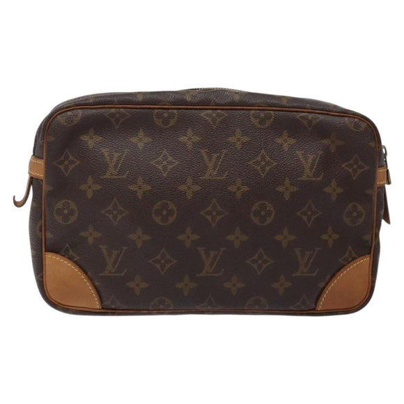 LOUIS VUITTON Monogram Compiegne 28 Clutch Bag M51845 LV Auth 134118