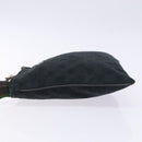 GUCCI GG Canvas Web Sherry Line Shoulder Bag Black Silver 146309 Auth 134126-4