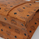 MCM Logogram Vicetos Shoulder Bag PVC Leather Brown Gold Auth 134128-12