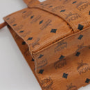MCM Logogram Vicetos Shoulder Bag PVC Leather Brown Gold Auth 134128-13