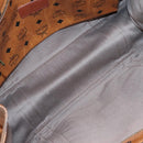 MCM Logogram Vicetos Shoulder Bag PVC Leather Brown Gold Auth 134128-16