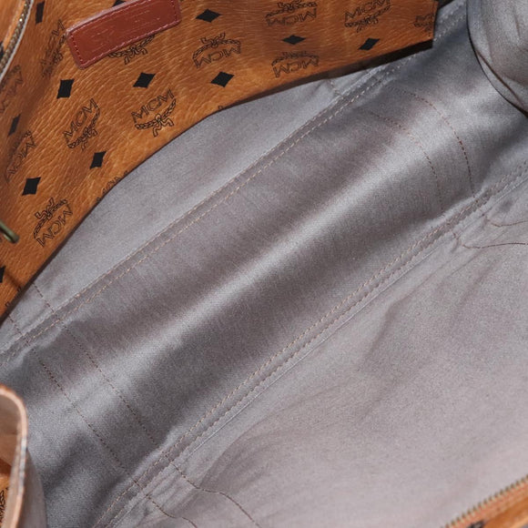 MCM Logogram Vicetos Shoulder Bag PVC Leather Brown Gold Auth 134128