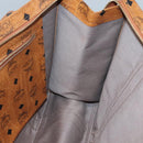 MCM Logogram Vicetos Shoulder Bag PVC Leather Brown Gold Auth 134128-17