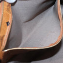 MCM Logogram Vicetos Shoulder Bag PVC Leather Brown Gold Auth 134128-19