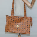 MCM Logogram Vicetos Shoulder Bag PVC Leather Brown Gold Auth 134128-20
