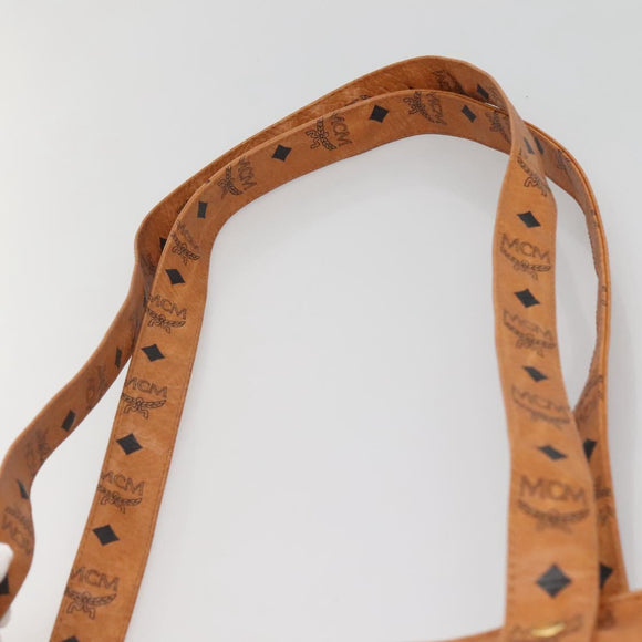 MCM Logogram Vicetos Shoulder Bag PVC Leather Brown Gold Auth 134128