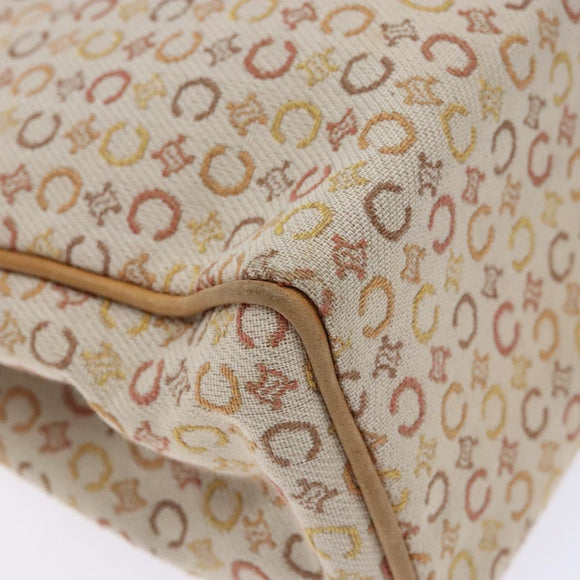 CELINE C Macadam Canvas Hand Bag Beige Auth 134129