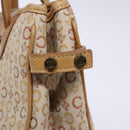 CELINE C Macadam Canvas Hand Bag Beige Auth 134129-19