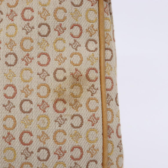 CELINE C Macadam Canvas Hand Bag Beige Auth 134129
