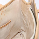 CELINE C Macadam Canvas Hand Bag Beige Auth 134129-21