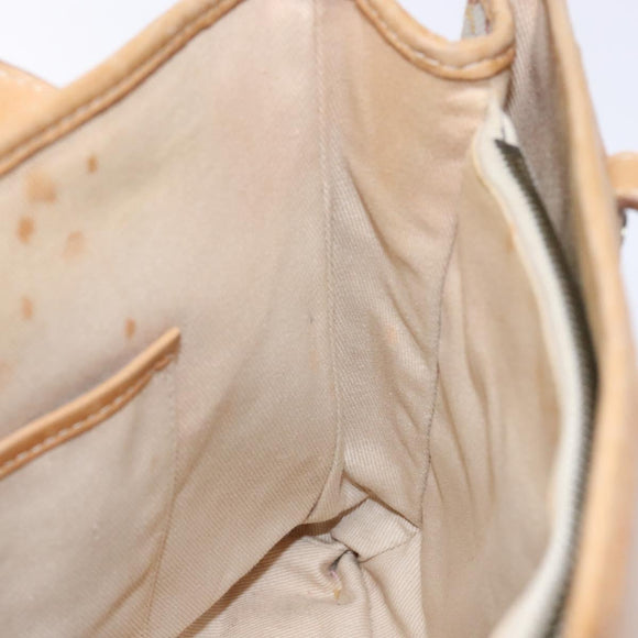 CELINE C Macadam Canvas Hand Bag Beige Auth 134129