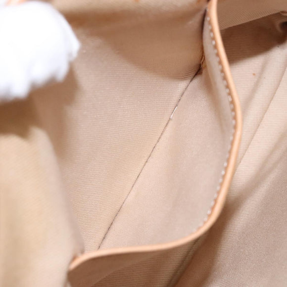 CELINE C Macadam Canvas Hand Bag Beige Auth 134129