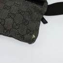 GUCCI GG Canvas Waist bag Gray Silver 28566 Auth 134140-14
