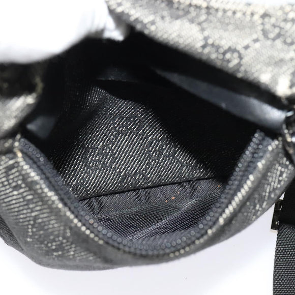 GUCCI GG Canvas Waist bag Gray Silver 28566 Auth 134140