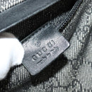 GUCCI GG Canvas Waist bag Gray Silver 28566 Auth 134140-21