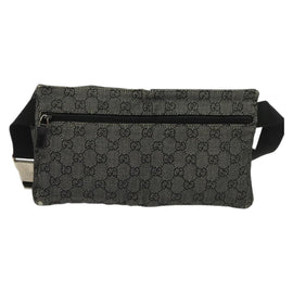 GUCCI GG Canvas Waist bag Gray Silver 28566 Auth 134140 - 0