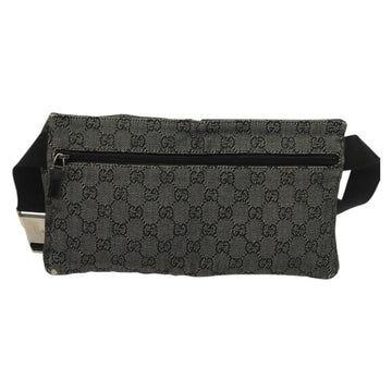 GUCCI GG Canvas Waist bag Gray Silver 28566 Auth 134140 - 0