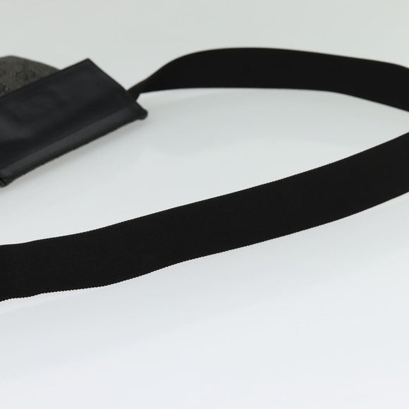 GUCCI GG Canvas Waist bag Gray Silver 28566 Auth 134140
