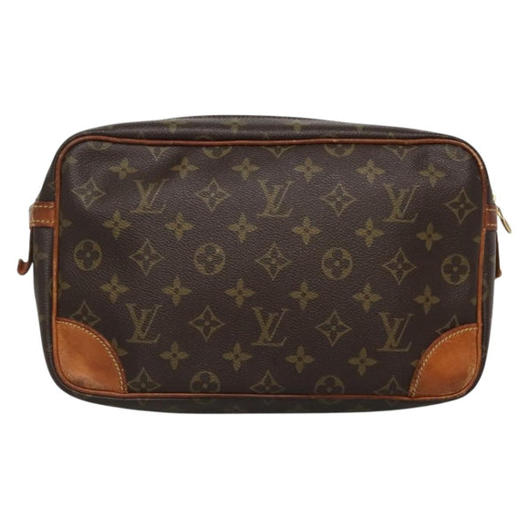 LOUIS VUITTON Monogram Compiegne 28 Clutch Bag M51845 LV Auth 134145