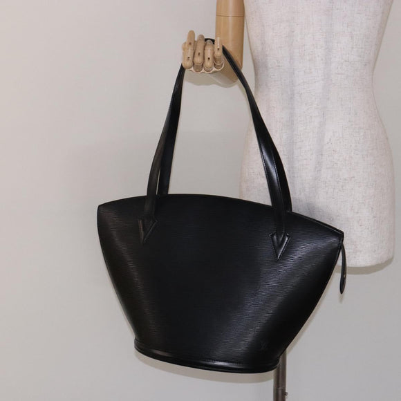 LOUIS VUITTON Epi Saint Jacques Shopping Shoulder Bag Black M52262 Auth 134163