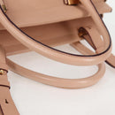 Chloe Everston Hand Bag Leather 2way Beige Gold Auth 134169V-7