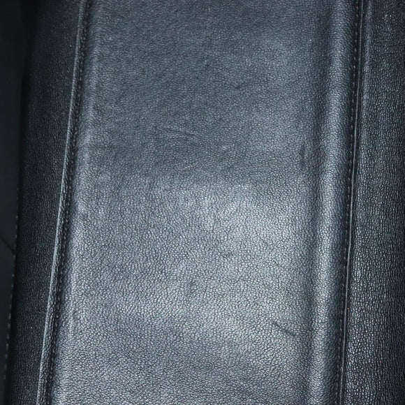 CELINE Edge Hand Bag Leather Orange Silver Auth 134171