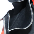 CELINE Edge Hand Bag Leather Orange Silver Auth 134171-21