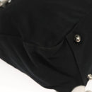 FENDI Hand Bag Cotton Black Silver Auth 134172-16