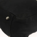 FENDI Hand Bag Cotton Black Silver Auth 134172-17