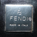 FENDI Hand Bag Cotton Black Silver Auth 134172-18