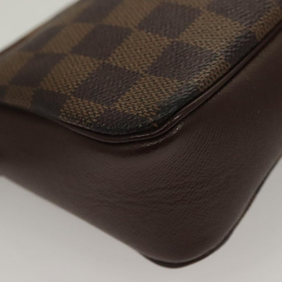 LOUIS VUITTON Damier Ebene Trousse Makeup Pouch N51982 LV Auth 134173