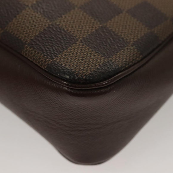 LOUIS VUITTON Damier Ebene Trousse Makeup Pouch N51982 LV Auth 134173