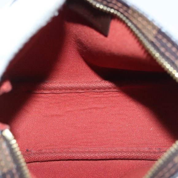 LOUIS VUITTON Damier Ebene Trousse Makeup Pouch N51982 LV Auth 134173