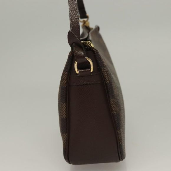 LOUIS VUITTON Damier Ebene Trousse Makeup Pouch N51982 LV Auth 134173