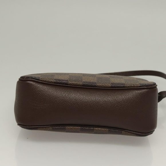 LOUIS VUITTON Damier Ebene Trousse Makeup Pouch N51982 LV Auth 134173