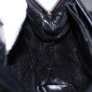 GUCCI Bamboo Hand Bag Leather Black Gold 000 781 0295 Auth 134179-21