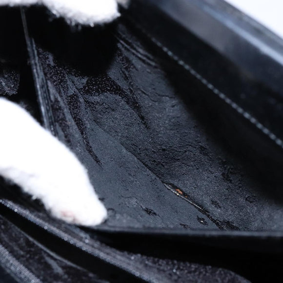 GUCCI Bamboo Hand Bag Leather Black Gold 000 781 0295 Auth 134179