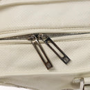 LOEWE Anagram Amazona 36 Hand Bag Leather White Silver Auth 134180-19